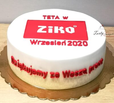 Tort firmowy z logo Ziko