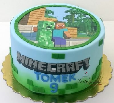 tort z wydrukiem Minecraft